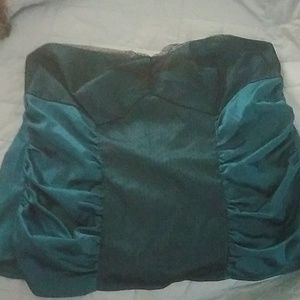 Torrid teal tube top corset style